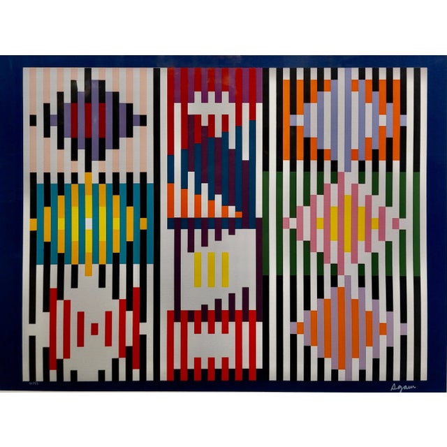 Abstract Yaacov Agam -Abstract Geometric Composition-Original Screenprint For Sale - Image 3 of 8