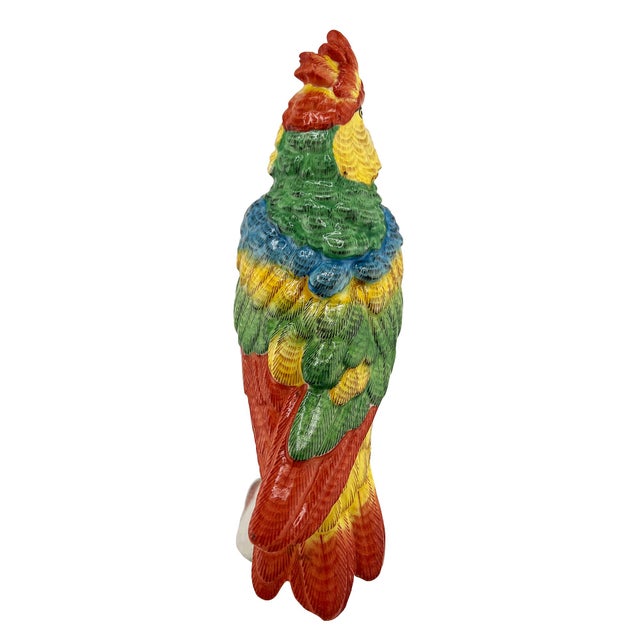 Mid 19th Century Mid 19th Century French Porcelain Parrot Sculpture, Porcelaine De Paris Bird Figure For Sale - Image 5 of 8