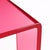 Acrylic Double-Decker Transparent Fuschia Console For Sale - Image 4 of 5