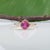 1.27Ct Gia Certified Pink Sapphire Ring With Natural Diamonds in Solid 14k Gold, Size 6.75 For Sale In Columbus - Image 6 of 10