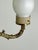 Mid-Century 3-Light Chandelier in Brass and Opaline Glass in the style of Stilnovo, 1950s For Sale - Image 11 of 12