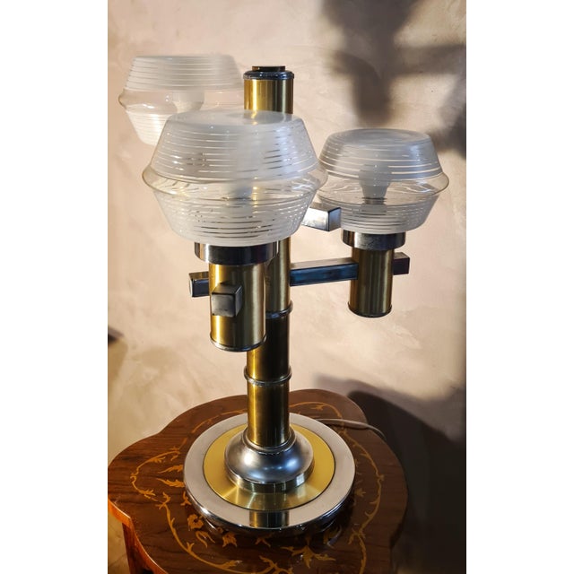 Space Age Table Lamp in Chrome Steel, 1975 For Sale - Image 10 of 12