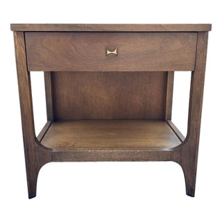 Broyhill Brasilia Single Nightstand or End Side Table in Vintage Mid Century Modern Style, Attributed For Sale