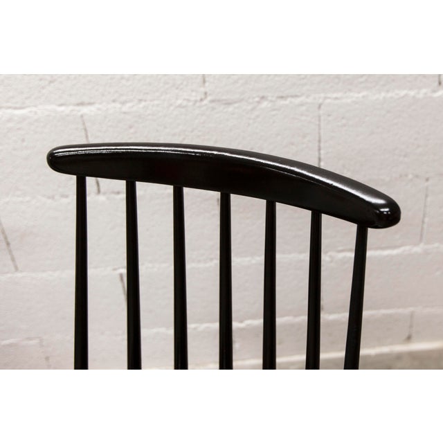 Mid-Century Modern Scandinavian Black Teak Fanett Chairs by Ilmari Tapiovaara, 1960, Set of 2 For Sale - Image 3 of 18