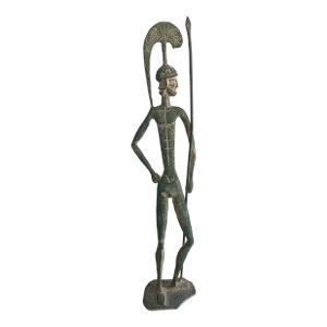 1950s Bronze Greek Hoplite Soldier/ Warrior Sculpture