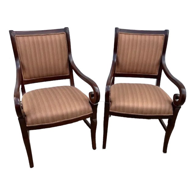 Pair of Empire Style Armchairs by Michael Thomas For Sale