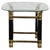 Glass coffee table/side table with tusk-shaped glass top – Tommaso Barbi side table from the 1980s. This tusk-shaped glass...