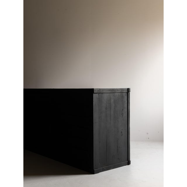 Japanese Antique Large Black Tansu 1860s-1900s / Sideboard Wabisabi For Sale - Image 18 of 18