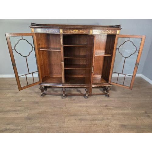 Brown Antique Oak Bookcase, 1920s For Sale - Image 8 of 10