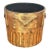 Vintage 1970s Tromp l'Oeil Tasseled Gold Pottery Indoor/ Outdoor Planter -Made in Italy For Sale
