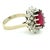 1970s Vintage Pink Tourmaline Diamond Cluster Ring 14k White Gold 4.65 Ct, Size 8 For Sale - Image 5 of 14