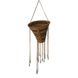 Woven Burden Basket Made in the Traditional Way of the Apache Indians For Sale