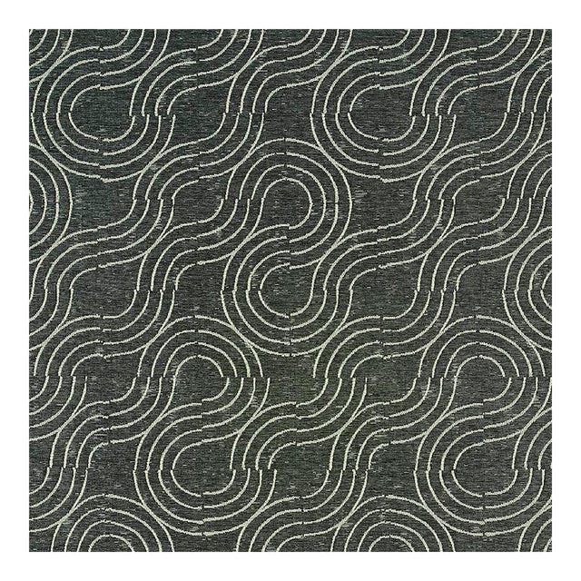 Sample - Schumacher Alma Indoor & Outdoor Fabric in Carbon For Sale