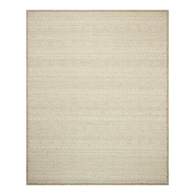 Amber Lewis x Loloi Bowie Ivory / Taupe 11'-6" x 15' Area Rug For Sale