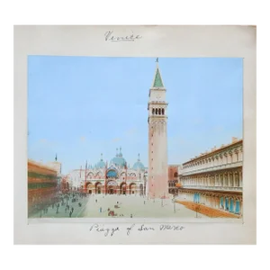 Antique Grand Tour Album Photographs Italy Handcolored Photos Postcards