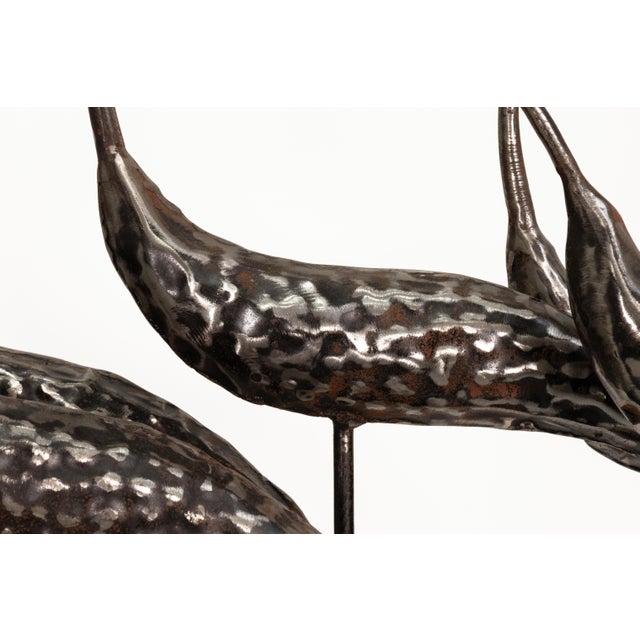 1970s Joseph Famulari Metal Group of Egrets Sculpture by Austin Productions For Sale - Image 5 of 7