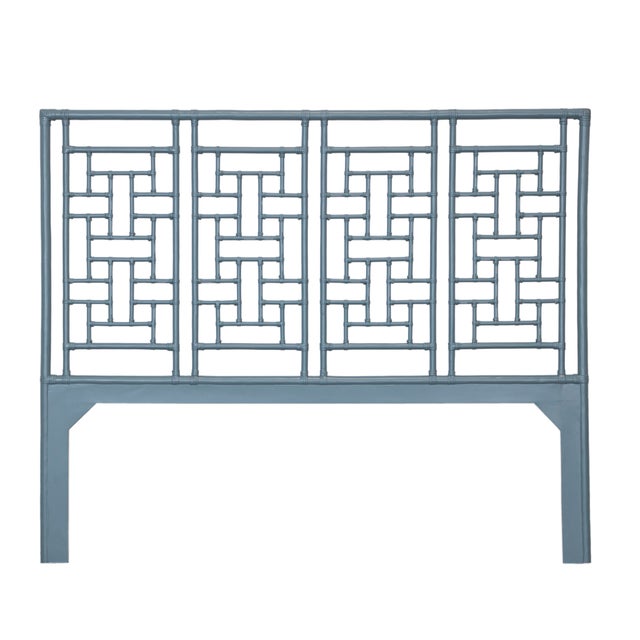 David Francis Ohana Standard Bed King, Regatta Blue For Sale - Image 4 of 7