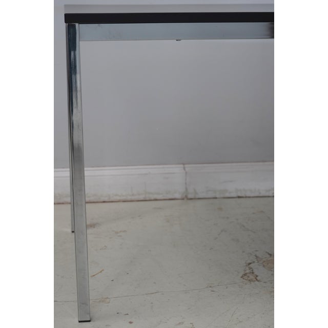 Modern Design Chrome Base Top Dining Table or Desk For Sale In Philadelphia - Image 6 of 12