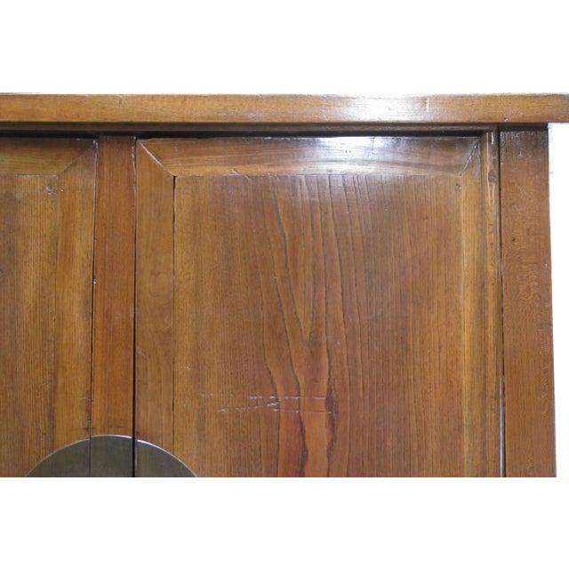 Antique Square-Corner Elm Armoire For Sale In Greensboro - Image 6 of 10