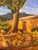 This was painted from a place I visited many times in Tuscany. A hilltop village, Montestigliano, which is an agritourismo...