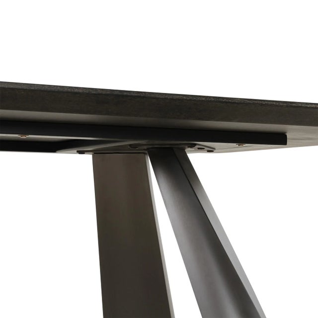 Pasargad Home Novara Dark Brown Rectangle Dining Table For Sale In New York - Image 6 of 9