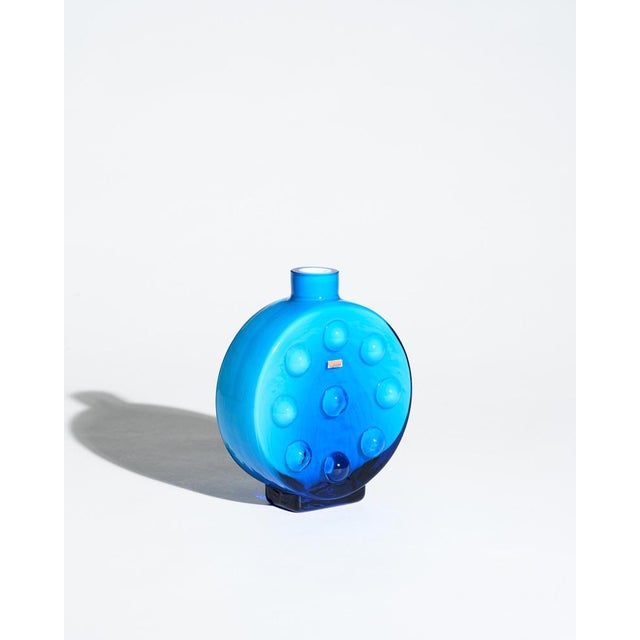 Pop Art Duo Blue Cased Glass Bubble Vases from Friedrich Kristall, Germany, 1970s, Set of 2 For Sale - Image 9 of 18