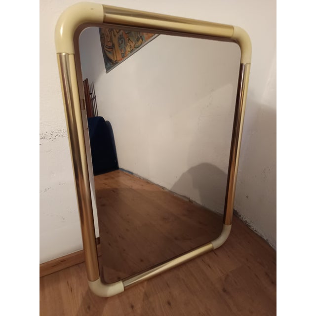 Vintage Mirror in Brass, 1970s For Sale - Image 4 of 7
