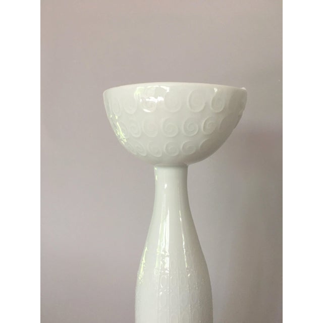 Bjorn Wiinblad for Rosenthal Studio Line Tall White Porcelain Eva Vase