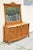 Lexington Victorian Sampler Oak Triple Dresser with Mirror. Item features paw feet, beautiful wood grain, nicely carved...