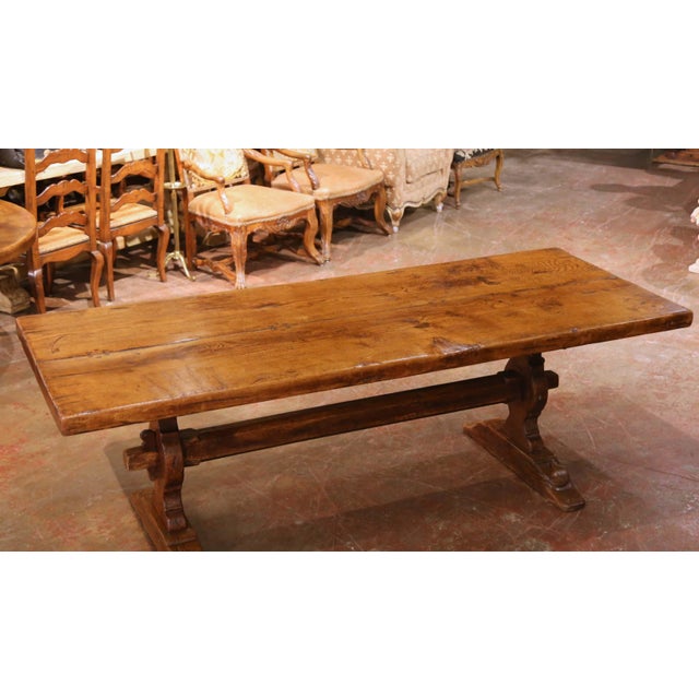 French 19th Century French Louis XIII Oak Refectory Monastery Dining Table For Sale - Image 3 of 10