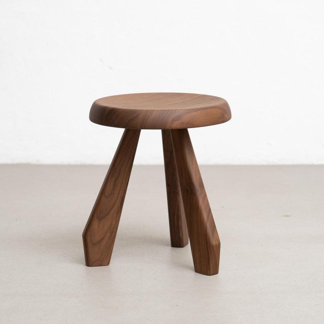 Wood Meribel Stool by Charlotte Perriand for Cassina, Set of 3 For Sale - Image 3 of 18