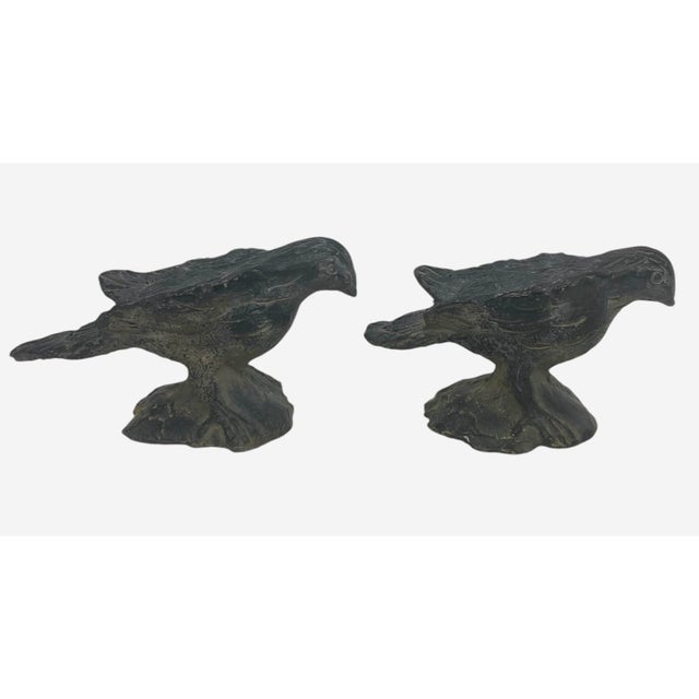 Farmhouse Vintage Hand Forged Cast Iron Decorative Garden Birds - a Pair For Sale - Image 3 of 12