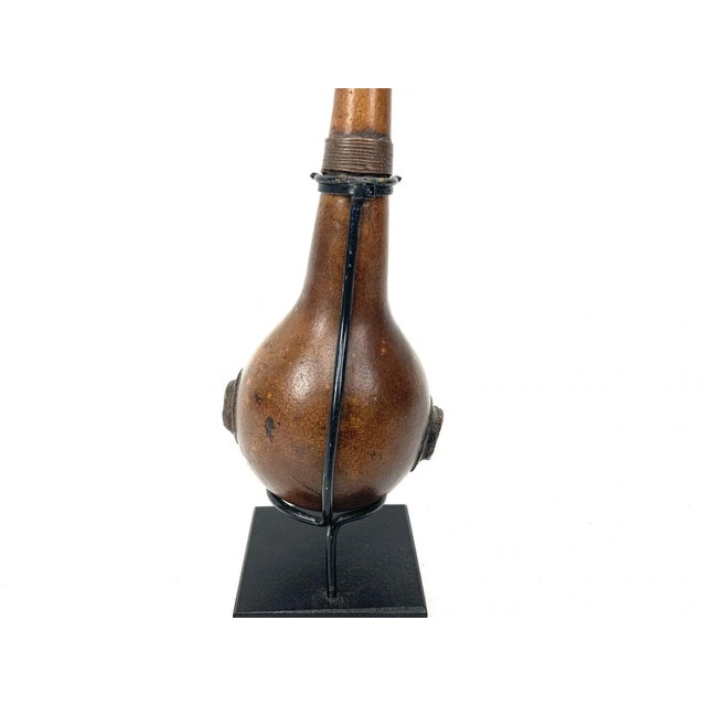 Early 20th Century Central African Copper and Hide Smoking Pipe Professionally Mounted For Sale In New York - Image 6 of 8