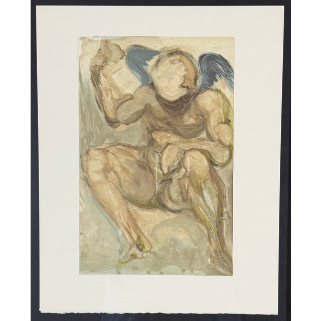 Artist: Salvador Dali Title: Divine Comedy Purgatory Canto 15 Decomposition Medium: Woodcut Measurements: Paper: 10.5" x...