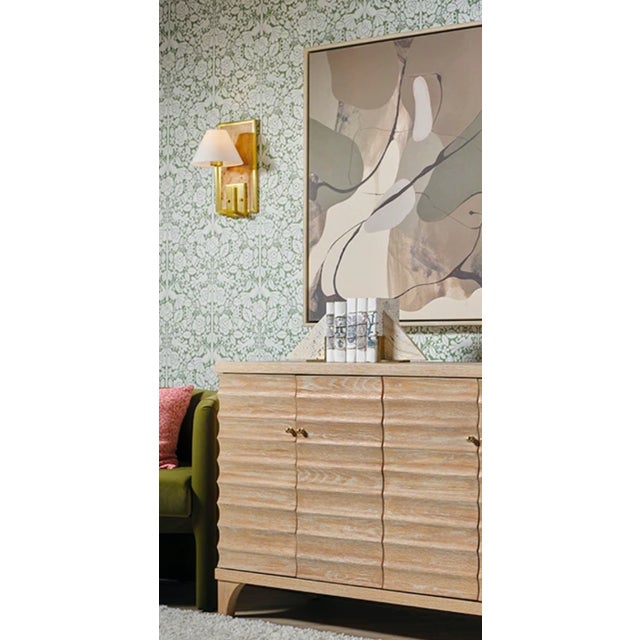 Worlds Away Matthew Izzo Home Daren Contemporary Brass Wall Sconce For Sale - Image 4 of 5