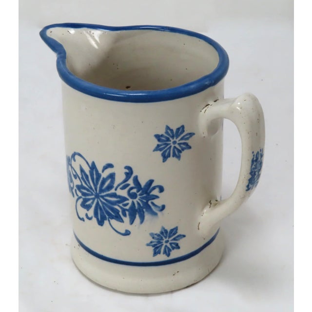 This is an Exceptionally Nice Authentic Antique American Stoneware Pitcher. Circa Late 19th Century. Medium Size -...