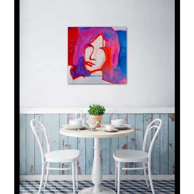 Modern Figurative Portrait in Pop Art Style – Original Oil Painting For Sale - Image 12 of 12