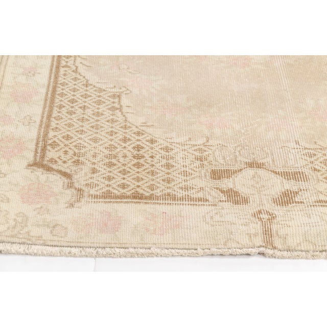 1960s Hand-Knotted Turkish Accent Rug For Sale - Image 4 of 10