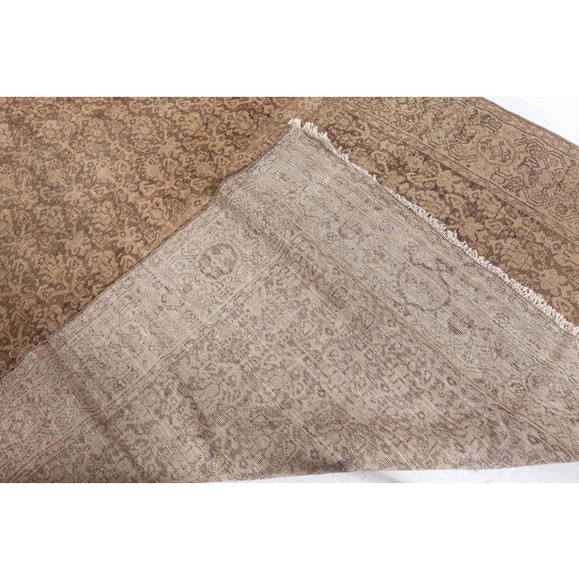 1900s Persian Malayer Floral Design Handmade Wool Rug For Sale - Image 4 of 8