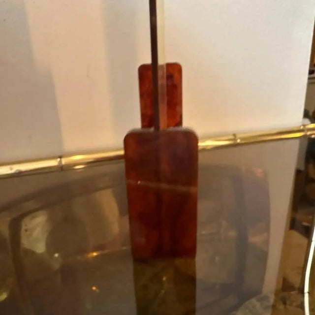 Mid-Century Modern 1970s Mid-Century Modern Fake Tortoise Lucite Italian Rectangular Picture Frame For Sale - Image 3 of 9