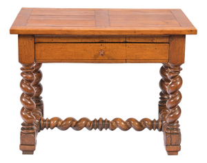 Rustic Dining Table in Cherry and Oak Wood, France, 1750s