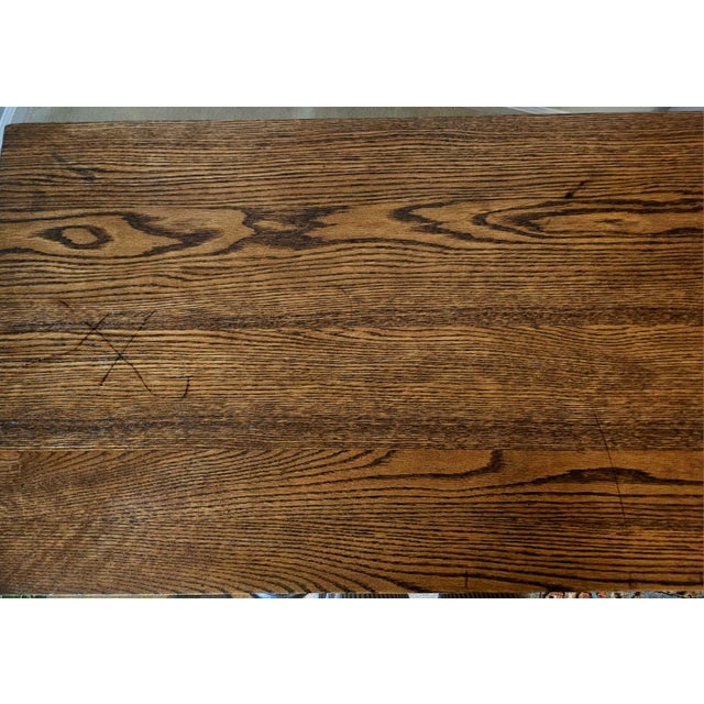 Victorian Vintage Victorian Quarter-Sawn (Tiger) Oak Three-Drawer Chest of Drawers For Sale - Image 3 of 14