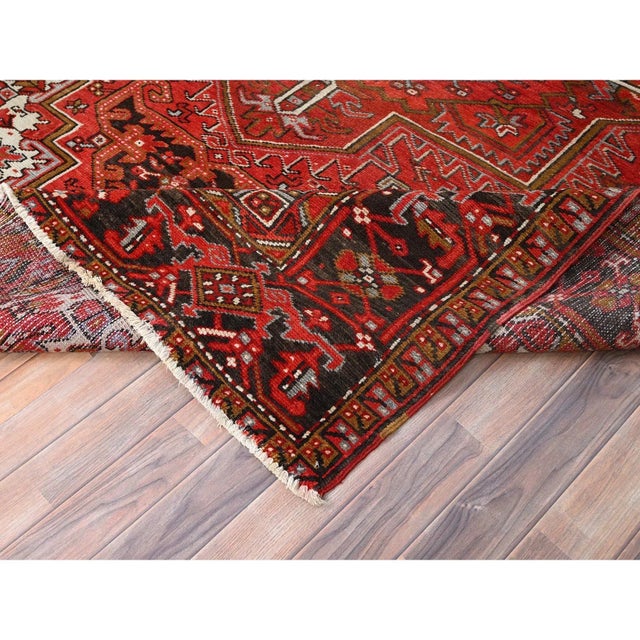 1960 Red Vintage Persian Rug For Sale - Image 9 of 12