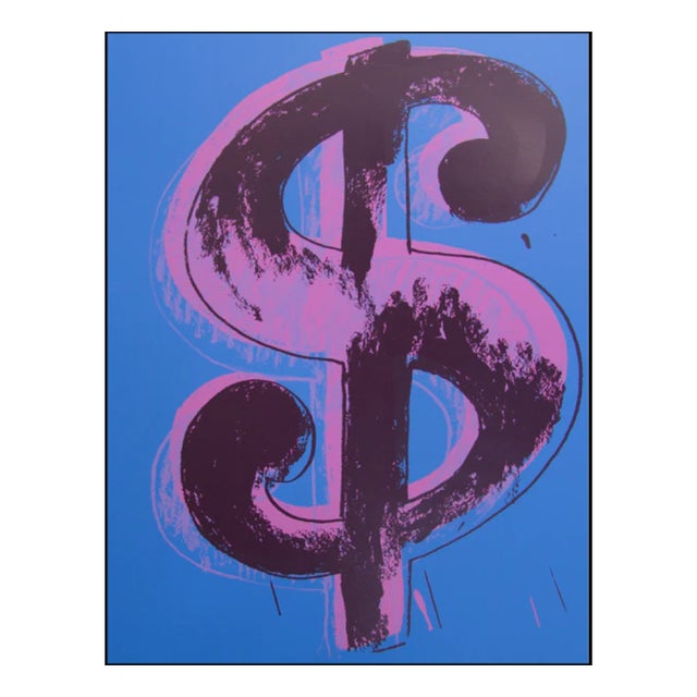 Sunday B. Morning after Andy Warhol, Dollar Blue, Silkscreen Print, Framed For Sale