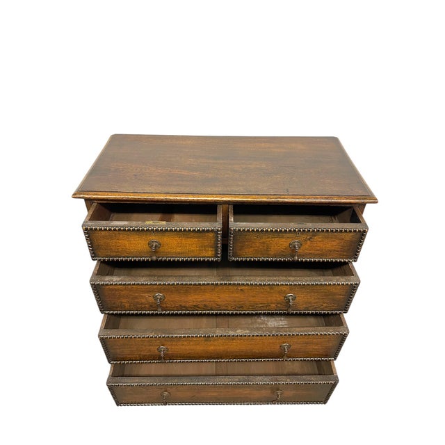 Brown Early 20th Century English Chest of Drawers by Hansford Bros., Ryde Isle of Wight For Sale - Image 8 of 13