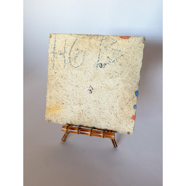 Sculpture Materials Antique Rare Old Malibu 8"x 8" Tile Batchelder Catalina California Era For Sale - Image 7 of 7