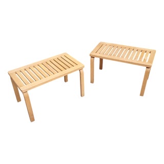 Model 153B Benches in Birch by Alvar Aalto for Artek, 1980s For Sale