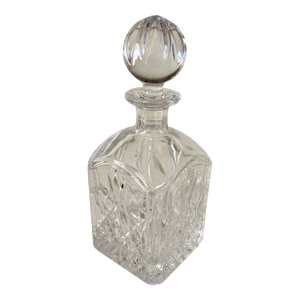 St. Louis Crystal Style Mid-20th Century French Crystal Cordial, Bourbon or Spirits Decanter With Star Ball Stopper