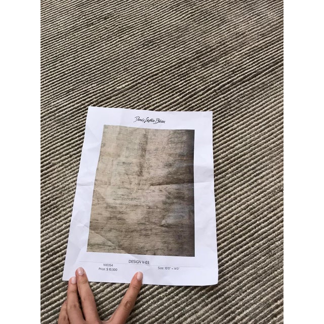 Early 21st Century Modern Taupe Rug in Wool and Silk by Doris Leslie Blau For Sale - Image 5 of 5