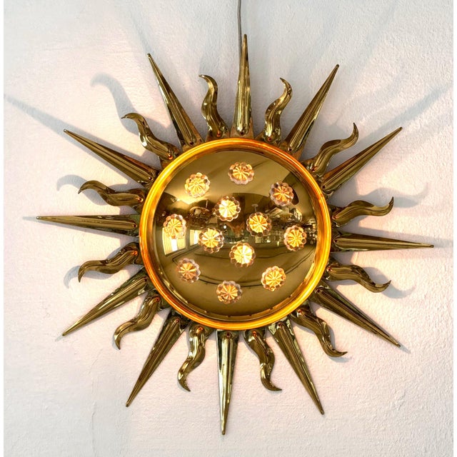 Metal Mid-Century Modern Flush Mount in Brass from Vereinigte Werkstätten, 1970s For Sale - Image 7 of 14